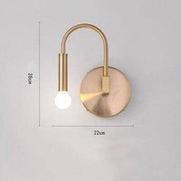 Applique murale LED Design avec ampoule suspendue | Marco Lucetti Doré / Froide