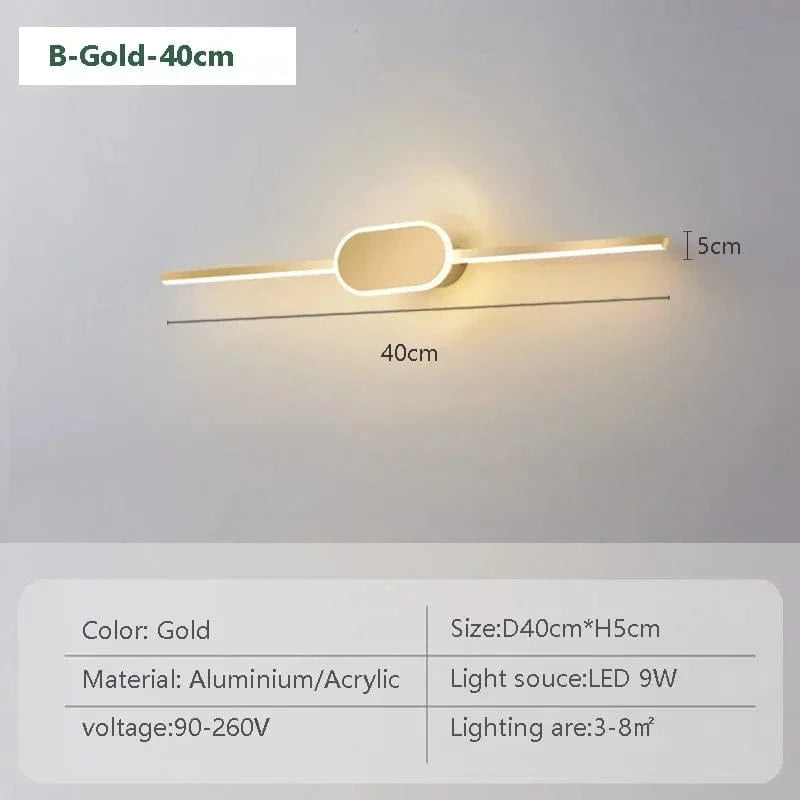 Applique murale LED design avec miroir tendance | Marco Lucetti LWL040 B 40cm / Blanc froid