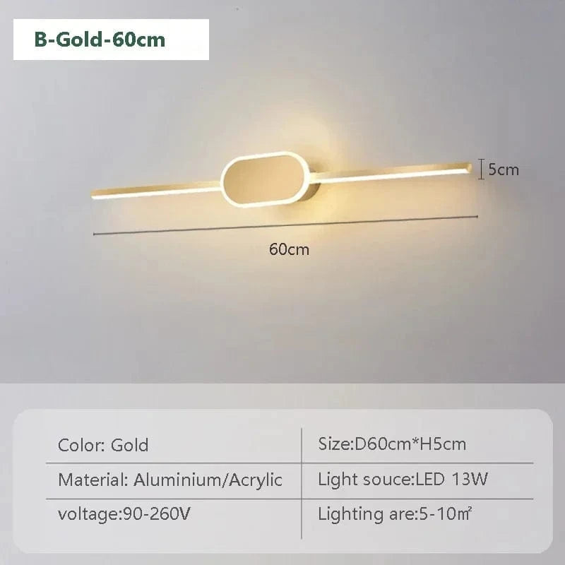 Applique murale LED design avec miroir tendance | Marco Lucetti LWL040 B 60cm / Blanc froid