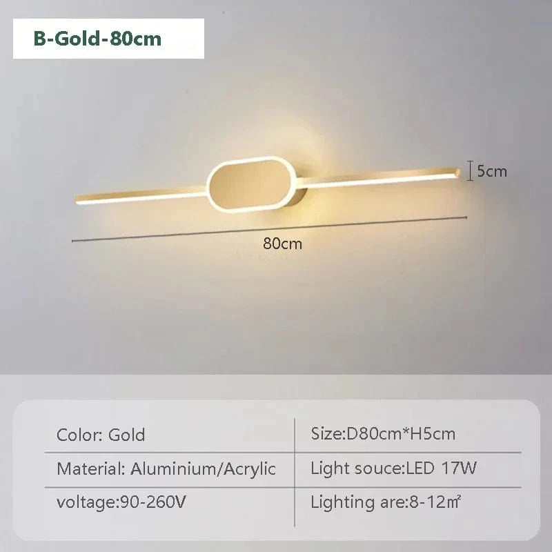 Applique murale LED design avec miroir tendance | Marco Lucetti LWL040 B 80cm / Blanc froid