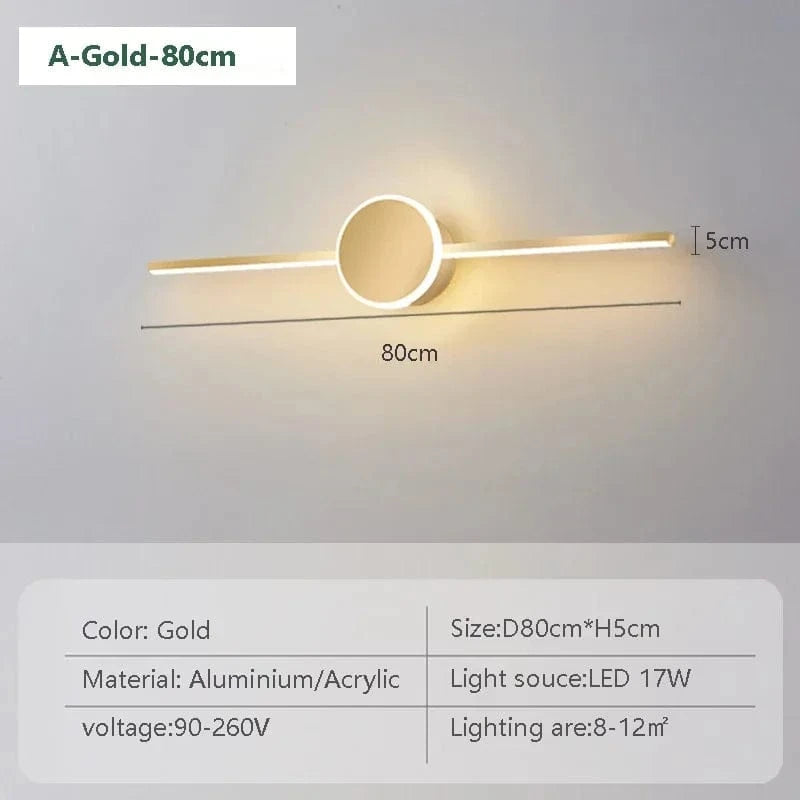 Applique murale LED design avec miroir tendance | Marco Lucetti LWL040A 80cm / Blanc froid