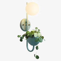 Applique murale LED design avec pot et boule en verre - Éclairage Élégant | Marco Lucetti