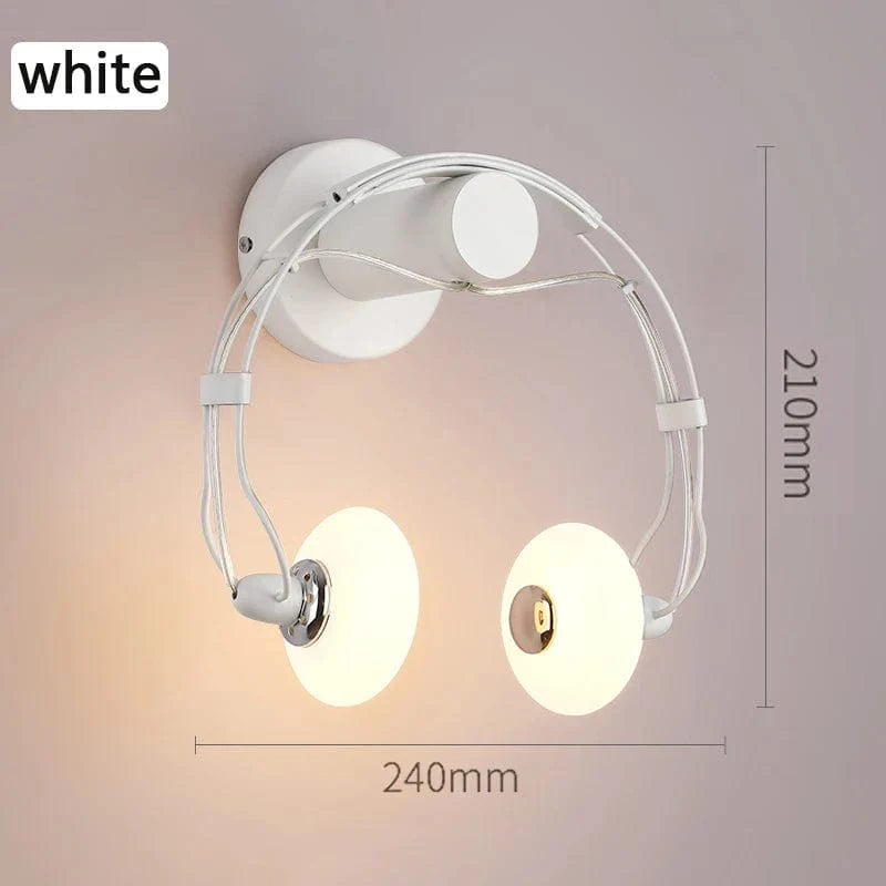 Applique murale LED - Design casque audio | Marco Lucetti Blanc / Blanc chaud (2700-3500K)