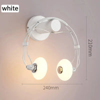 Applique murale LED - Design casque audio | Marco Lucetti Blanc / Blanc chaud (2700-3500K)