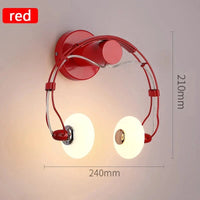 Applique murale LED - Design casque audio | Marco Lucetti Rouge / Blanc chaud (2700-3500K)