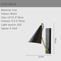 Applique murale LED Design contemporain | Marco Lucetti Noir / Blanc chaud (2700-3500K) | 6-10W