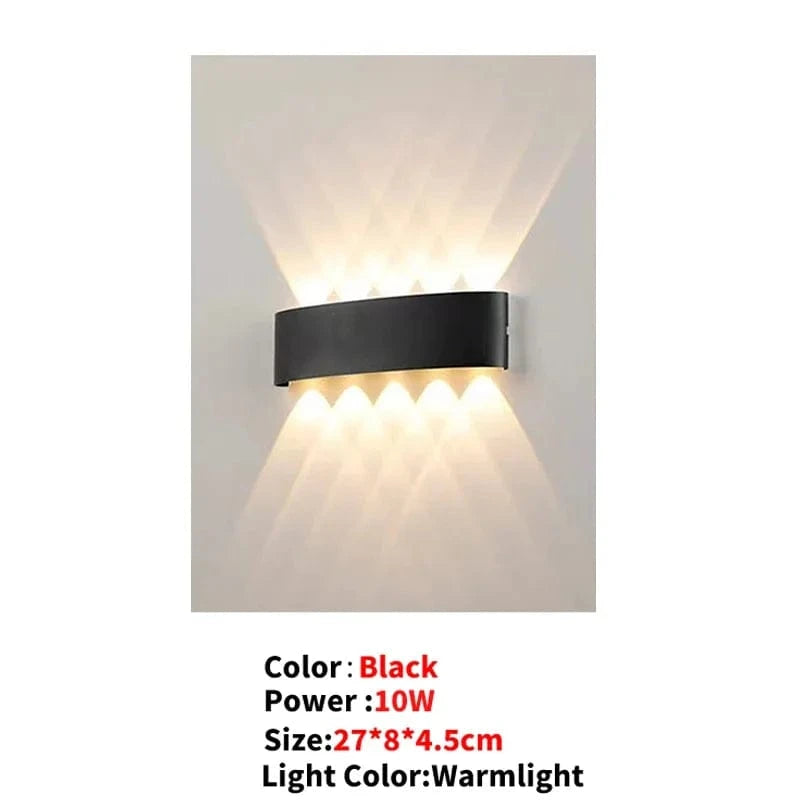 Applique murale LED design en aluminium | Marco Lucetti Noir-10W-Warmlight