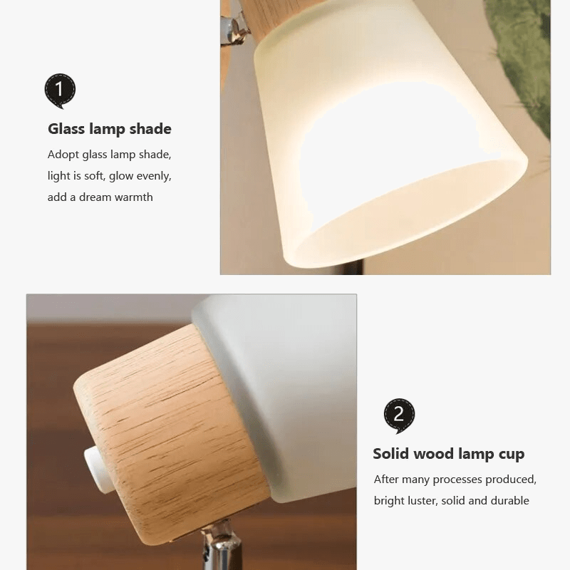 Applique murale LED design en bois et verre | Marco Lucetti