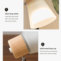 Applique murale LED design en bois et verre | Marco Lucetti