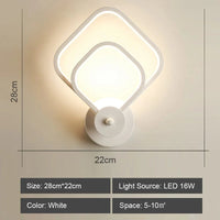 Applique murale LED design en carré arrondi | Marco Lucetti Blanc / Blanc chaud (2700-3500K)