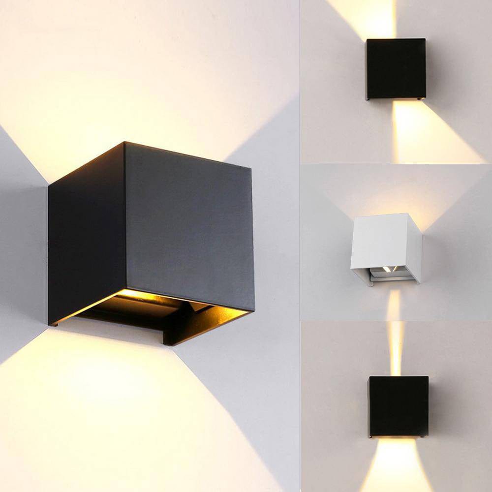 Applique murale LED design en cube - Disponible en noir, blanc ou gris | Marco Lucetti