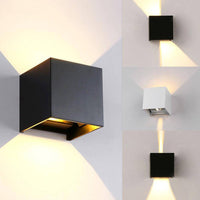 Applique murale LED design en cube - Disponible en noir, blanc ou gris | Marco Lucetti