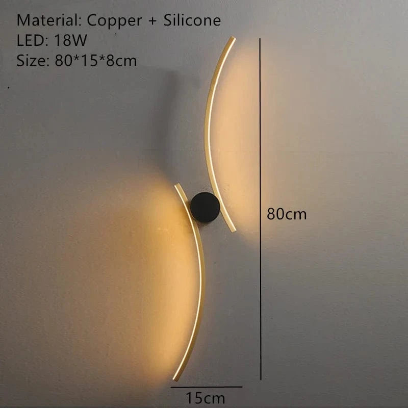 Applique murale LED design en cuivre pour une ambiance apaisante | Marco Lucetti A grand / 3 températures de couleur