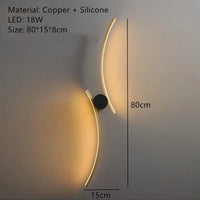 Applique murale LED design en cuivre pour une ambiance apaisante | Marco Lucetti A grand / 3 températures de couleur