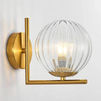 Applique murale LED design en fer avec abat-jour en verre | Marco Lucetti