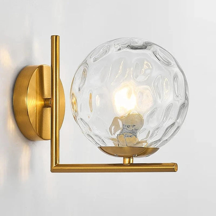 Applique murale LED design en fer avec abat-jour en verre | Marco Lucetti