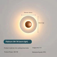 Applique murale LED Design en forme de disque pour le secteur hôtelier et de la restauration. | Marco Lucetti B / Blanc chaud (2700K)