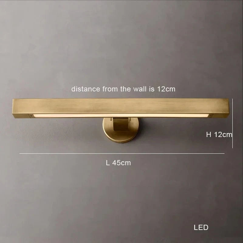 Applique murale LED design en laiton brossé | Marco Lucetti