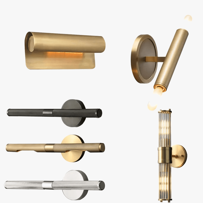 Applique murale LED design en laiton brossé | Marco Lucetti