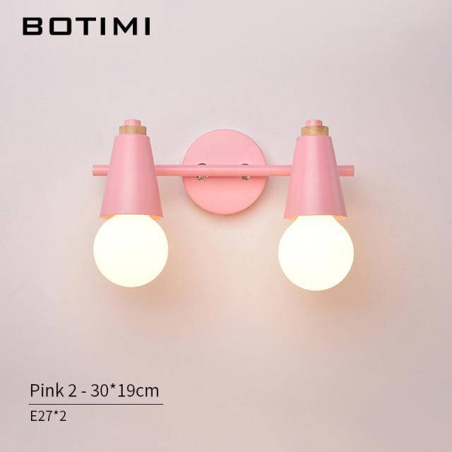 Applique murale LED design en métal coloré | Marco Lucetti 2 lampes - Rose
