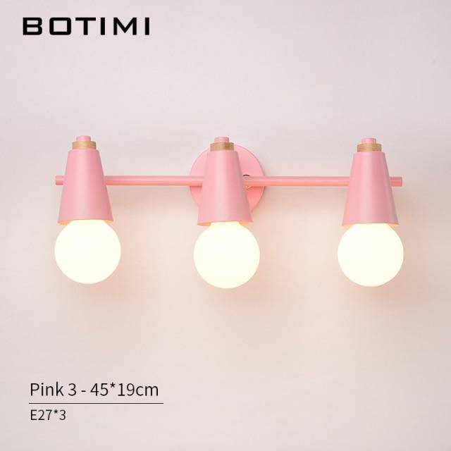 Applique murale LED design en métal coloré | Marco Lucetti 3 lampes - Rose