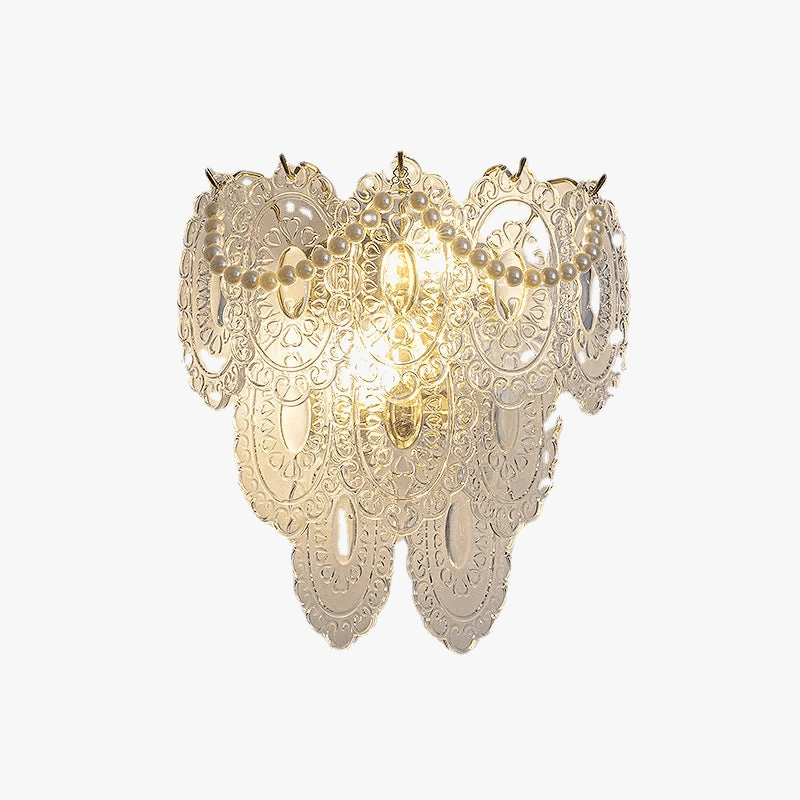 Applique Murale LED Design en Verre - Collection Perle Plume Feuille Coquille Soleil Fleur | Marco Lucetti