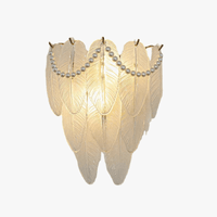 Applique Murale LED Design en Verre - Collection Perle Plume Feuille Coquille Soleil Fleur | Marco Lucetti