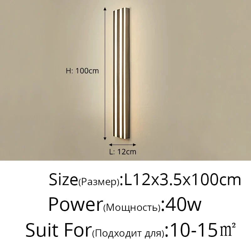 Applique murale LED design étanche en acrylique | Marco Lucetti A Style 100cm / Non étanche / Blanc chaud, pas de télécommande