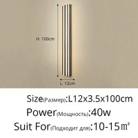 Applique murale LED design étanche en acrylique | Marco Lucetti A Style 100cm / Non étanche / Blanc chaud, pas de télécommande