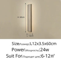 Applique murale LED design étanche en acrylique | Marco Lucetti A Style 60cm / Imperméable / Luminosité variable