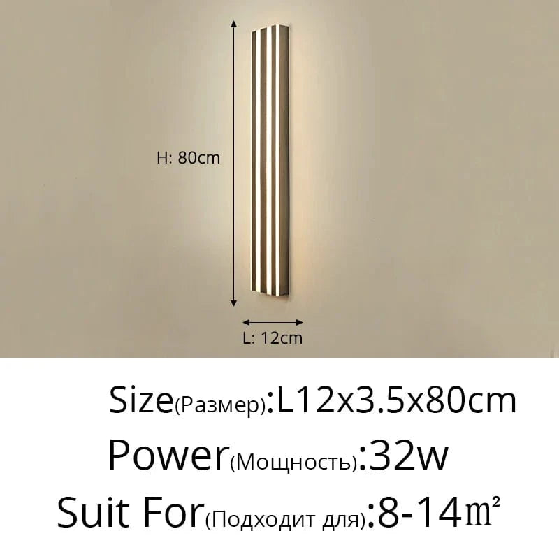 Applique murale LED design étanche en acrylique | Marco Lucetti A Style 80cm / Non étanche / Blanc froid, pas de télécommande