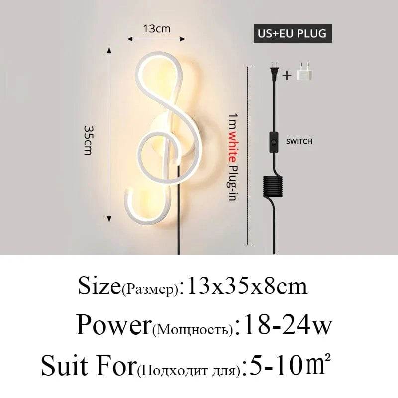 Applique murale LED design : l'éclairage parfait pour lecture et décoration | Marco Lucetti Style 01 / Blanc chaud (2700-3500K)