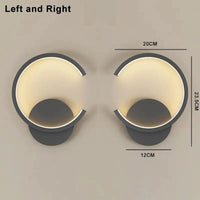 Applique Murale LED Design Maison - Idéale pour Salon, Chambre ou Chevet | Marco Lucetti B Noir-L et R / Blanc froid - Pas de RC