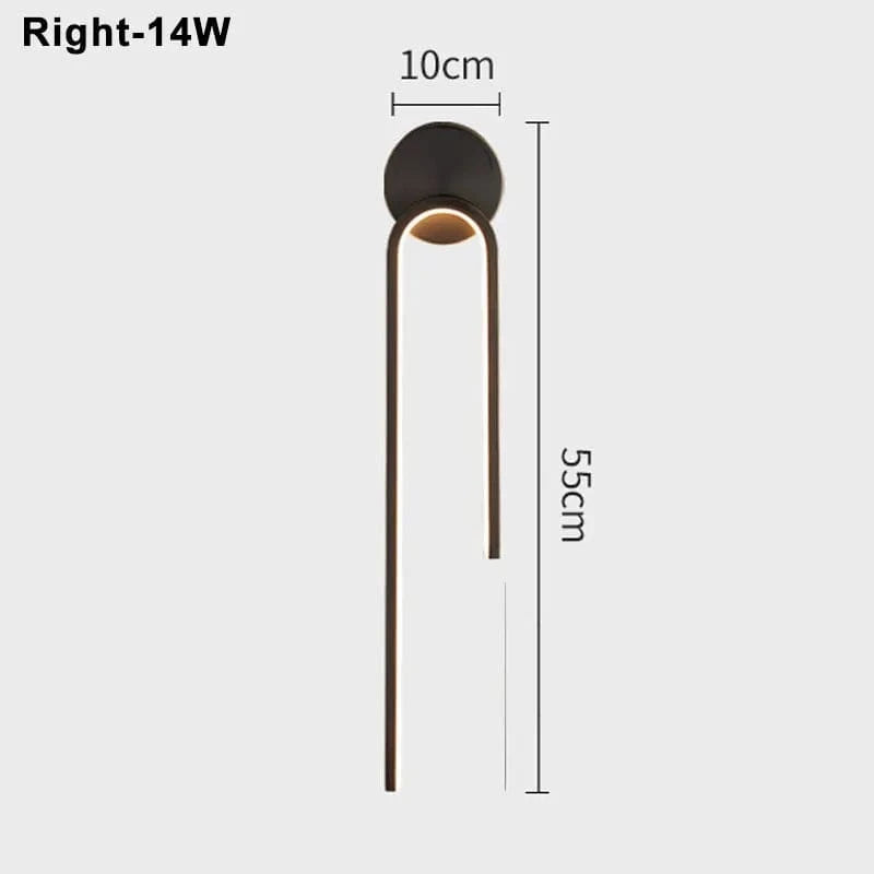 Applique Murale LED Design Maison - Idéale pour Salon, Chambre ou Chevet | Marco Lucetti Noir-droite / Blanc froid - Pas de RC