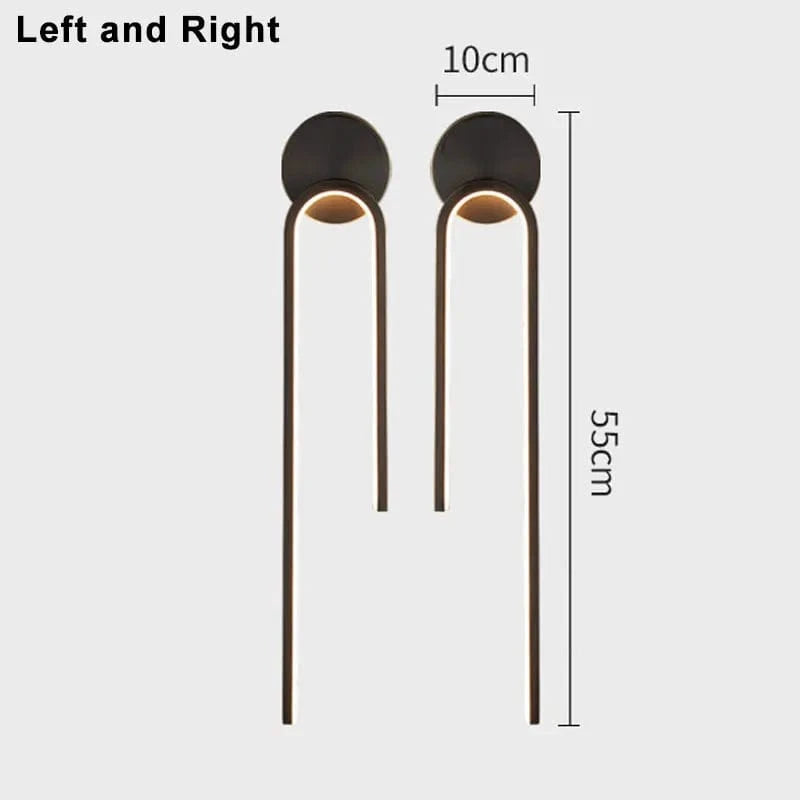 Applique Murale LED Design Maison - Idéale pour Salon, Chambre ou Chevet | Marco Lucetti Noir-L et R / Blanc froid - Pas de RC