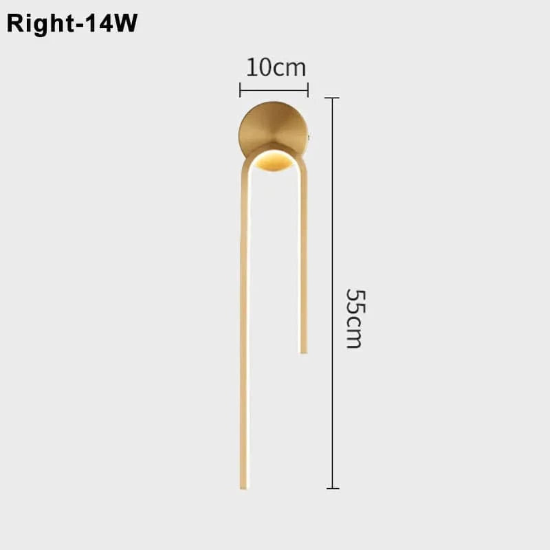 Applique Murale LED Design Maison - Idéale pour Salon, Chambre ou Chevet | Marco Lucetti Or-droite / Blanc froid - Pas de RC