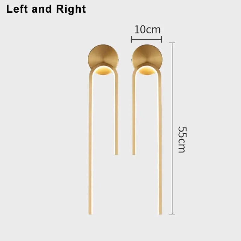 Applique Murale LED Design Maison - Idéale pour Salon, Chambre ou Chevet | Marco Lucetti Or--L et R / Blanc froid - Pas de RC