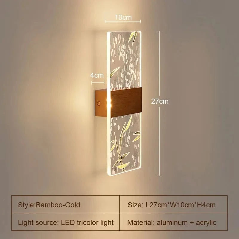 Applique murale LED design | Marco Lucetti 3color-Bambou-Or