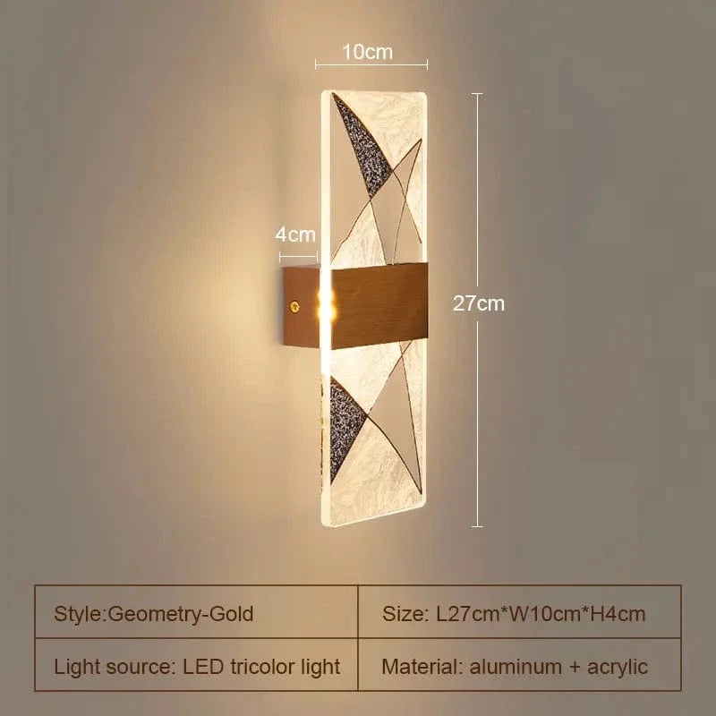 Applique murale LED design | Marco Lucetti 3color-Géométrie-Or