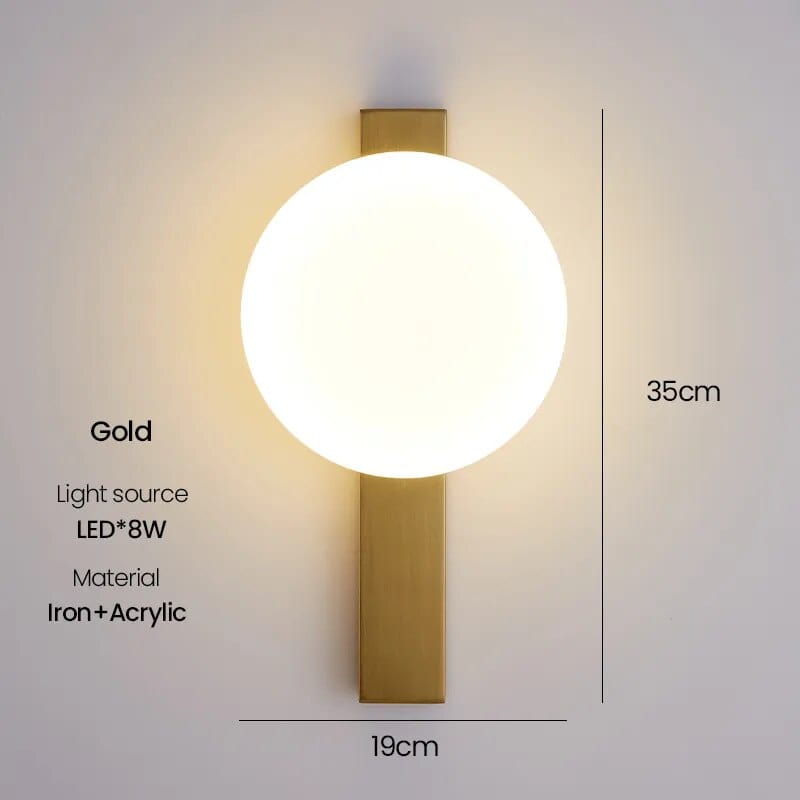 Applique murale LED design | Marco Lucetti Or D19cm