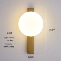 Applique murale LED design | Marco Lucetti Or D19cm