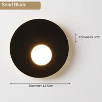 Applique murale LED design métal rond LUXEZ | Marco Lucetti Noir