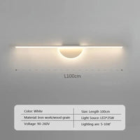 Applique murale LED design modern | Marco Lucetti LWL128 100cm Blanc / Blanc froid