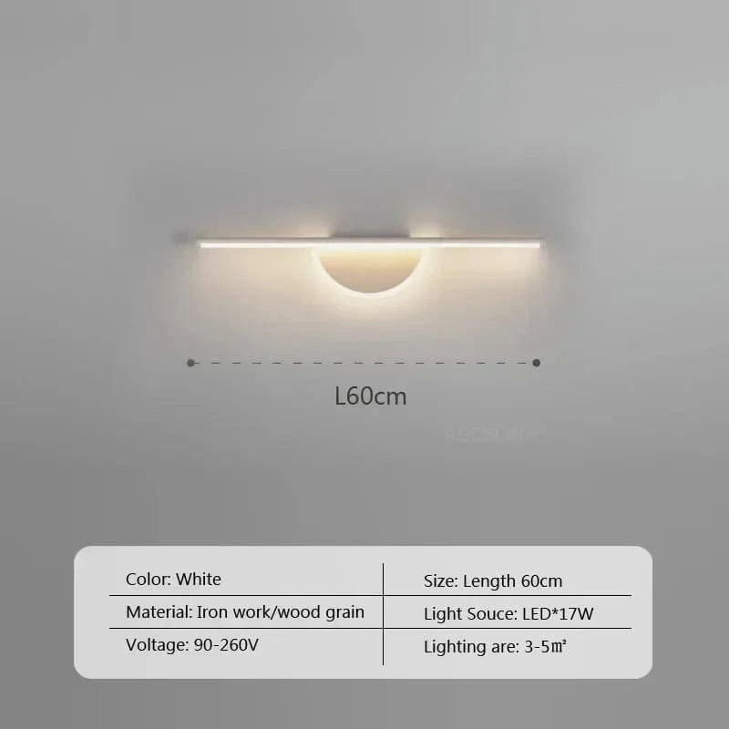 Applique murale LED design modern | Marco Lucetti LWL128 60cm Blanc / Blanc froid