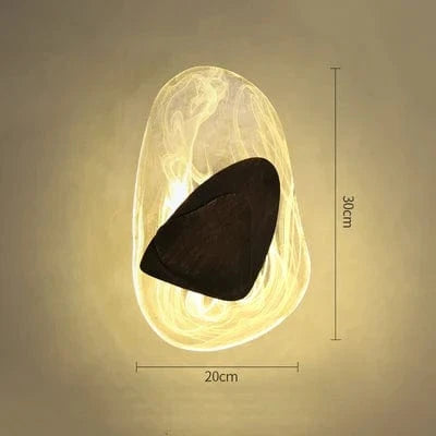 Applique Murale LED Design Moderne pour Établissements Hôteliers | Marco Lucetti Je grain de bois / Lumière naturelle