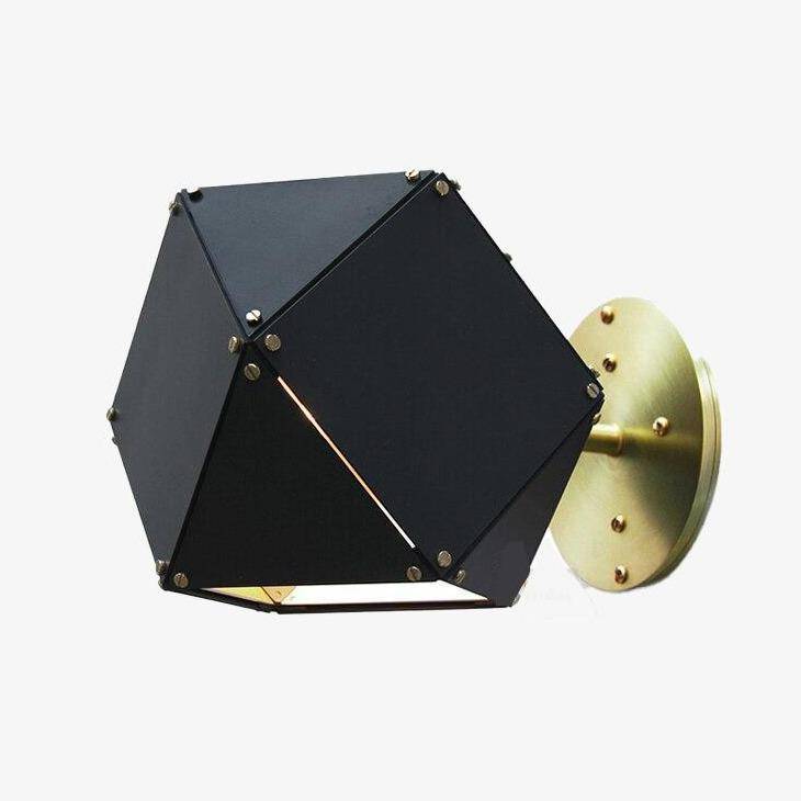 Applique murale LED design noir en métal géométrique | Marco Lucetti