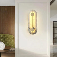 Applique murale LED design nordique en marbre et cuivre doré - Lux Lumières | Marco Lucetti