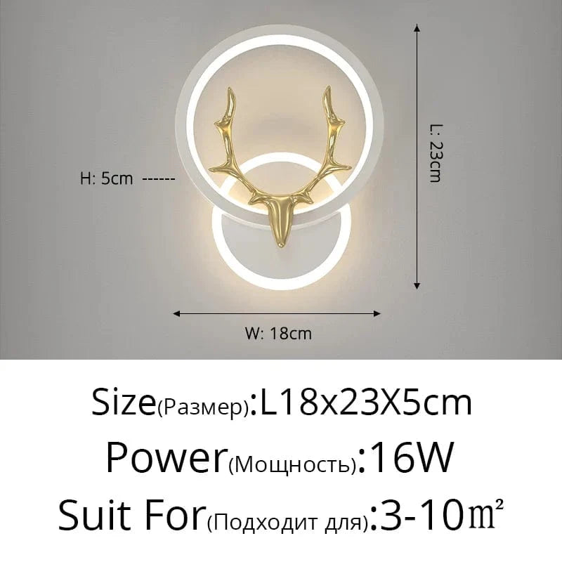 Applique Murale LED Design Nordique Moderne pour Décoration Intérieure - Lumière Atmosphérique | Marco Lucetti A Blanc L18x23cm 16w / Blanc chaud (2700-3500K)