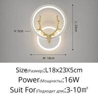 Applique Murale LED Design Nordique Moderne pour Décoration Intérieure - Lumière Atmosphérique | Marco Lucetti A Blanc L18x23cm 16w / Blanc chaud (2700-3500K)