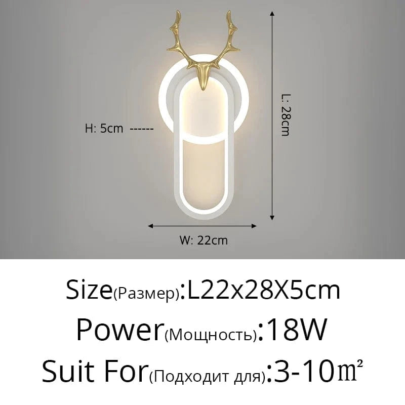 Applique Murale LED Design Nordique Moderne pour Décoration Intérieure - Lumière Atmosphérique | Marco Lucetti C Blanc L22x28cm 18w / Blanc chaud (2700-3500K)